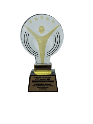 Ghana Industry CEO Award trophy.